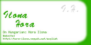 ilona hora business card